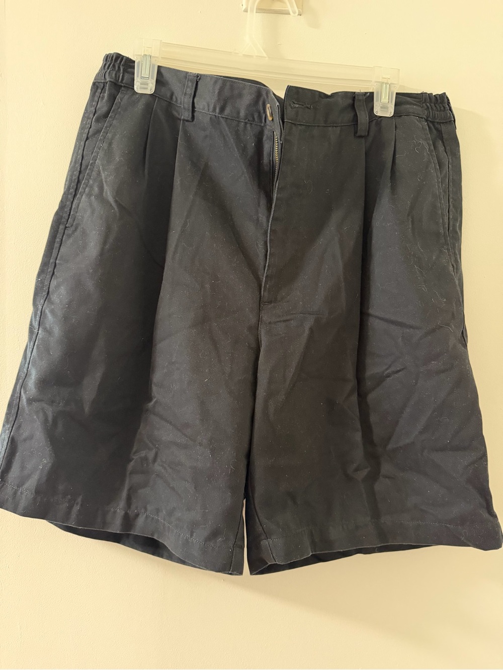 Haggar Men's Black Flat-Front Casual Shorts